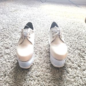 DOLLS KILL PLATFORM WHITE SHOES